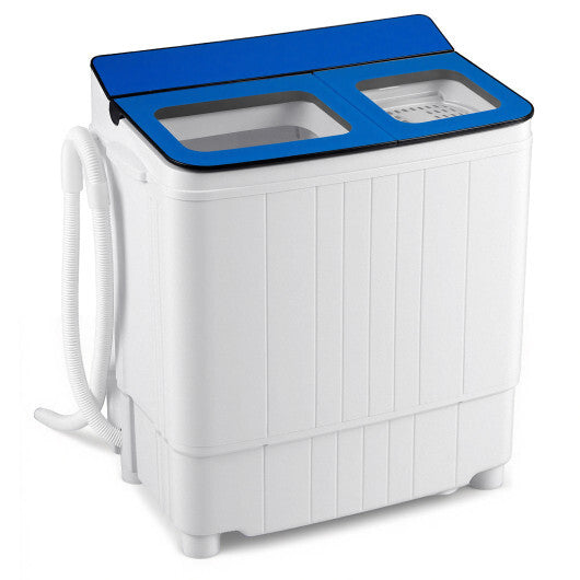 Portable Washing Machine 18 lbs Mini Laundry Machine with 11 LBS Washer-Blue W2B