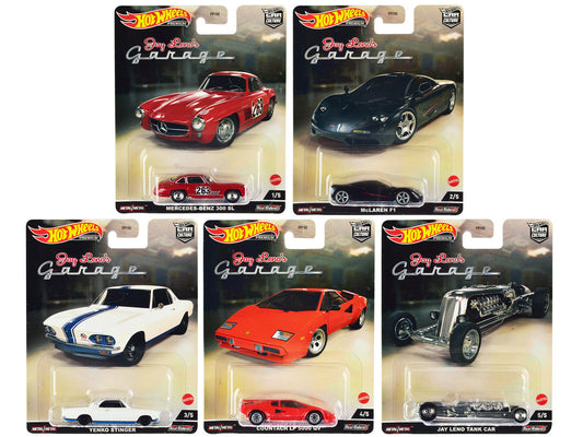 "Jay Leno’s Garage" 5 piece Set "Car Culture" Series Diecast Model Cars by Hot Wheels Hotwheels