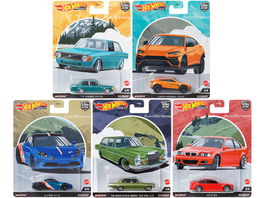 "Auto Strasse" 5 piece Set "Car Culture" Series Diecast Model Cars by Hot Wheels-0