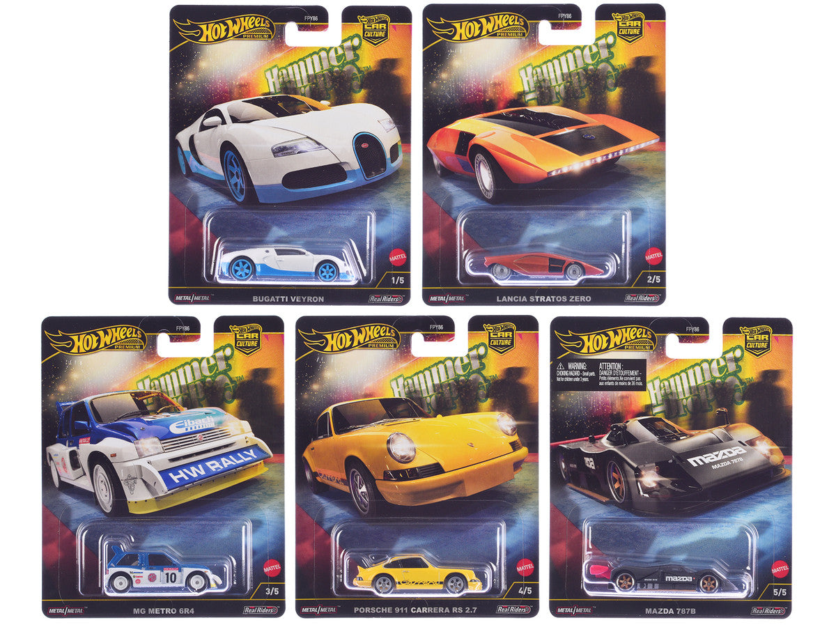 "Hammer Drop" 5 piece Set "Car Culture" 2024 Series F Diecast Model Cars by Hot Wheels Hotwheels
