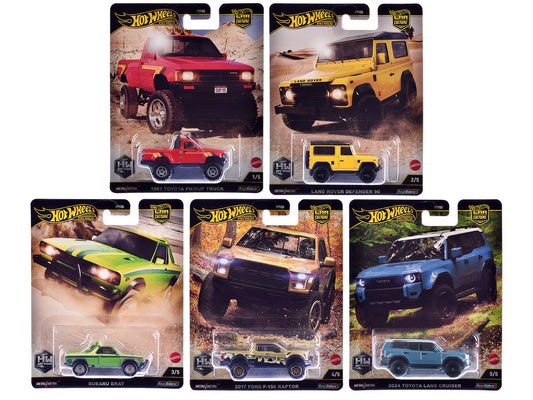 "HW Off Road" 5 piece Set "Car Culture" 2024 Series H Diecast Model Cars by Hot Wheels Hotwheels