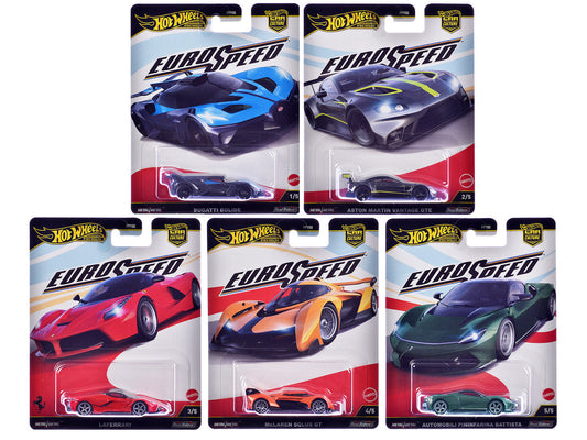 "Euro Speed" 5 piece Set "Car Culture" 2025 Series L Diecast Model Cars by Hot Wheels Hotwheels