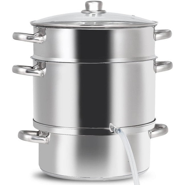 11 Quart Stainless Steel Steamer / Fruit Vegetable Juicer HomePacific