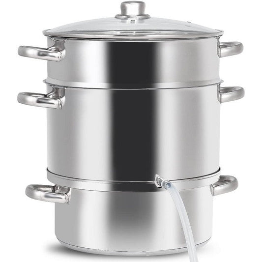11 Quart Stainless Steel Steamer / Fruit Vegetable Juicer HomePacific
