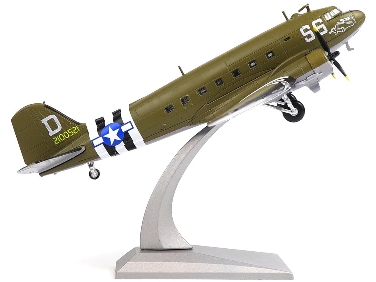 Douglas C-47 Skytrain Transport Aircraft "Night Fright 79th Troop Carrier Squadron 436th Troop Carrier Group D-Day" (1944) United States Army Air Forces 1/100 Diecast Model Other