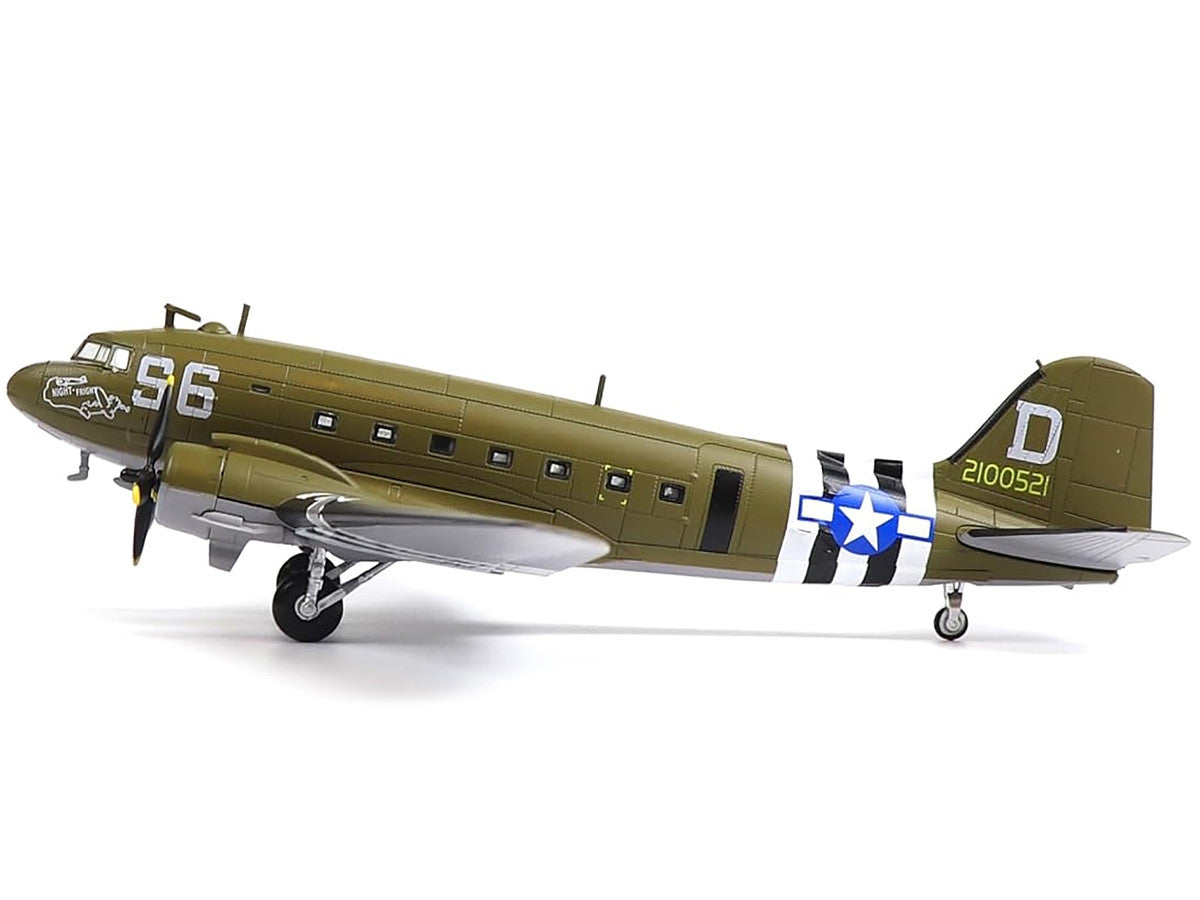 Douglas C-47 Skytrain Transport Aircraft "Night Fright 79th Troop Carrier Squadron 436th Troop Carrier Group D-Day" (1944) United States Army Air Forces 1/100 Diecast Model Other