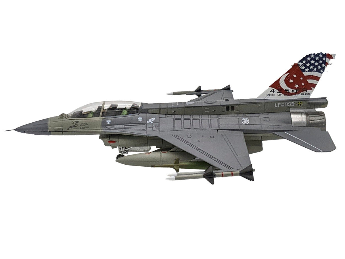 General Dynamics F-16D Fighting Falcon Fighter Aircraft "425th Fighter Squadron Best of Both Worlds Peace Carvin II 25th Anniversary Livery 56th Fighter Wing Luke AFB" (2018) United States Air Force 1/72 Diecast Model Airplane Other