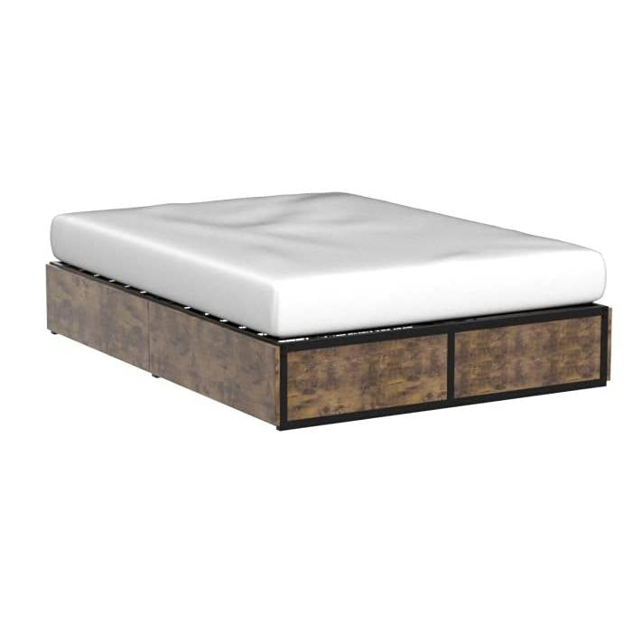 Full Metal Wood Platform Bed Frame with 4 Storage Drawers - 600 lbs Max Weight HomePacific