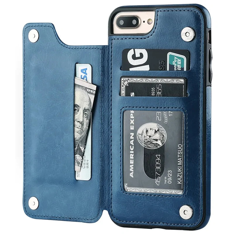 Folio - Retro Card Holder Phone Case