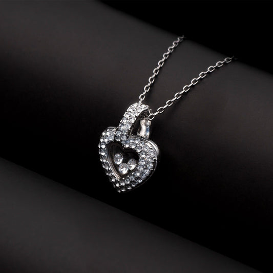 To My Wonderful Mother-in-Law - Thank You For Your Warm Smile - Tryndi Floating Heart Necklace TRYNDI