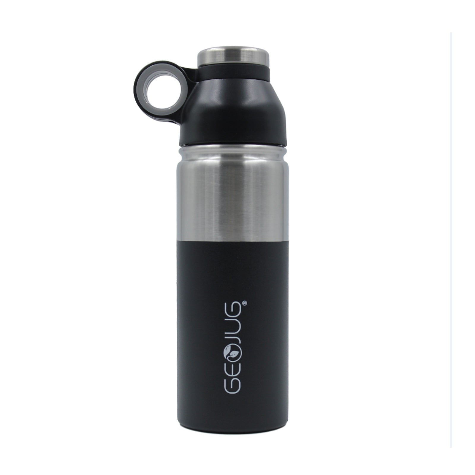 Brentwood GeoJug 24oz Stainless Steel Vacuum Insulated Water Bottle, Black W2B