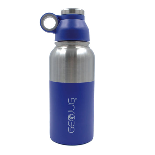 Brentwood GeoJug 18oz Stainless Steel Vacuum Insulated Water Bottle, Blue W2B