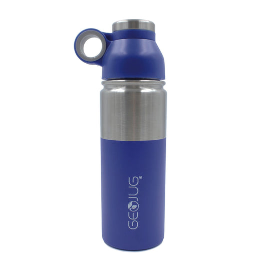 Brentwood GeoJug 40oz Stainless Steel Vacuum Insulated Water Bottle, Blue W2B