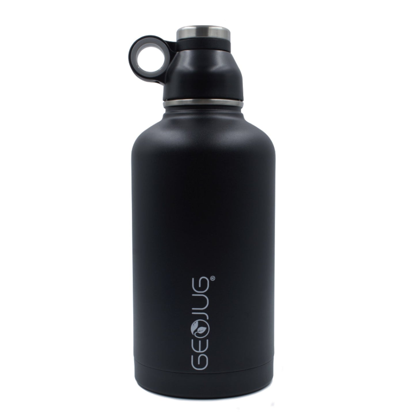 Brentwood GeoJug 64oz Stainless Steel Vacuum Insulated Water Bottle, Black W2B