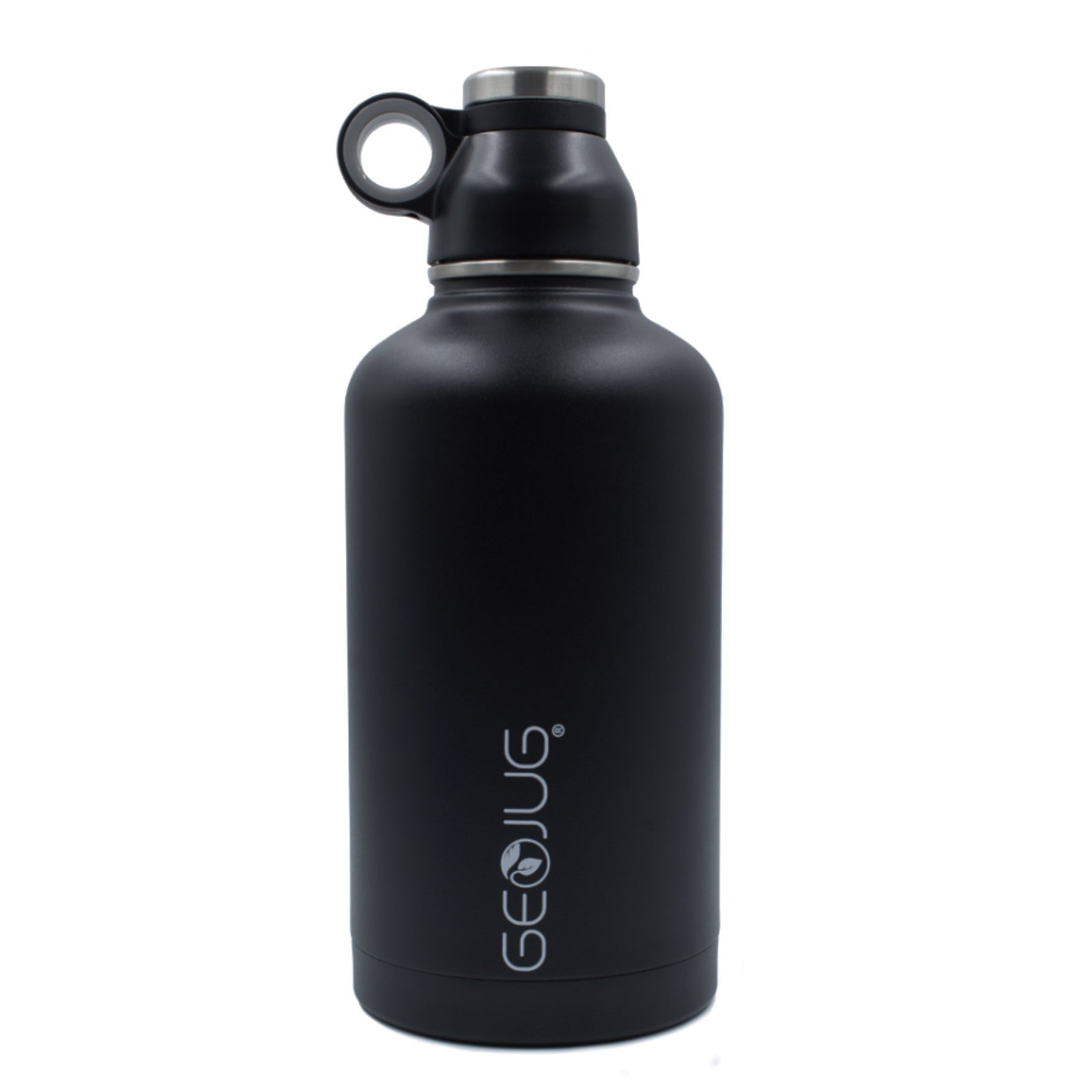 Brentwood GeoJug 64oz Stainless Steel Vacuum Insulated Water Bottle, Black W2B