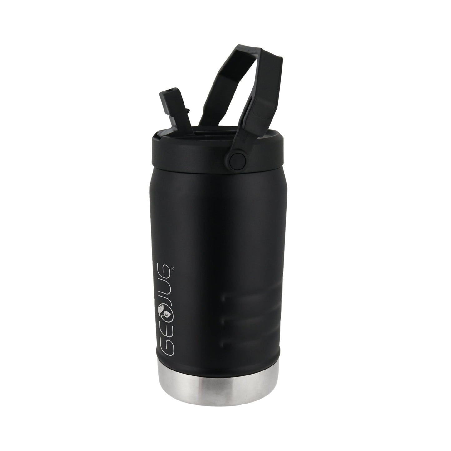Brentwood GeoJug 40 Ounce Stainless Steel Insulated Water Bottle in Black with Sports Lid W2B