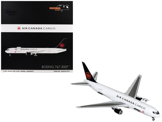 Boeing 767-300F Commercial Aircraft "Air Canada Cargo" (C-GXHM) White with Black Tail "Gemini 200 - Interactive Series" 1/200 Diecast Model Airplane by GeminiJets GeminiJets