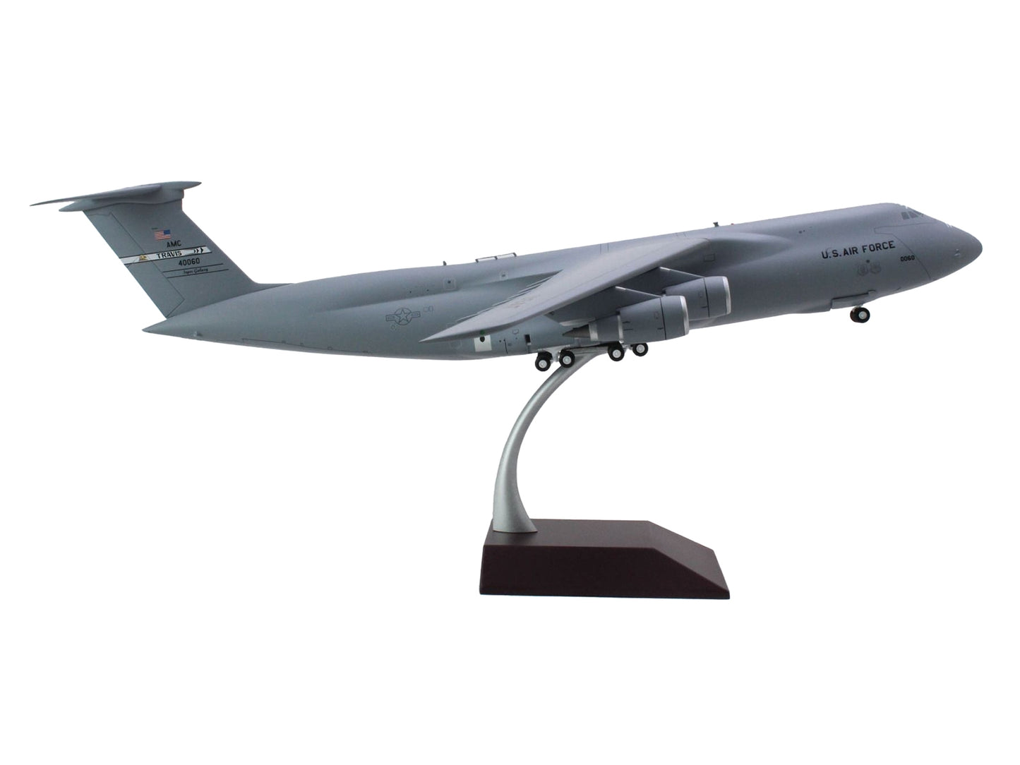 Lockheed C-5M Super Galaxy Aircraft "Travis Air Force Base California" United States Air Force "Gemini 200" Series 1/200 Diecast Model Airplane by GeminiJets