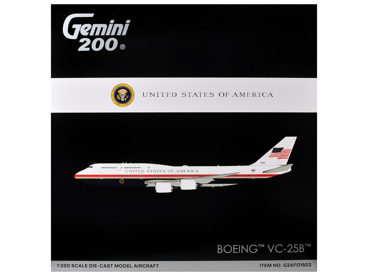 Boeing VC25B Transport Aircraft "Air Force One" (31000) United States Air Force "Gemini 200" Series 1/200 Diecast Model by GeminiJets GeminiJets
