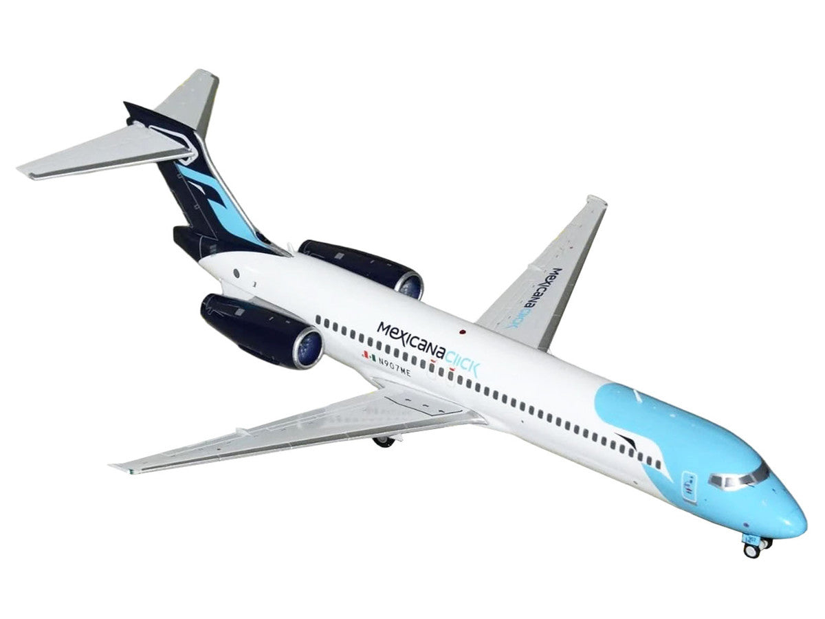 Boeing 717-200 Commercial Aircraft "Mexicana Click" (N907ME) White with Light Blue Nose and Dark Blue Tail "Gemini 200" Series 1/200 Diecast Model Airplane by GeminiJets GeminiJets