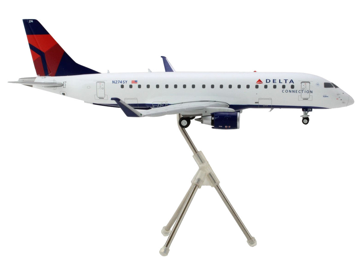 Embraer ERJ-175 Commercial Aircraft "Delta Connection" White with Blue and Red Tail "Gemini 200" Series 1/200 Diecast Model Airplane by GeminiJets-1