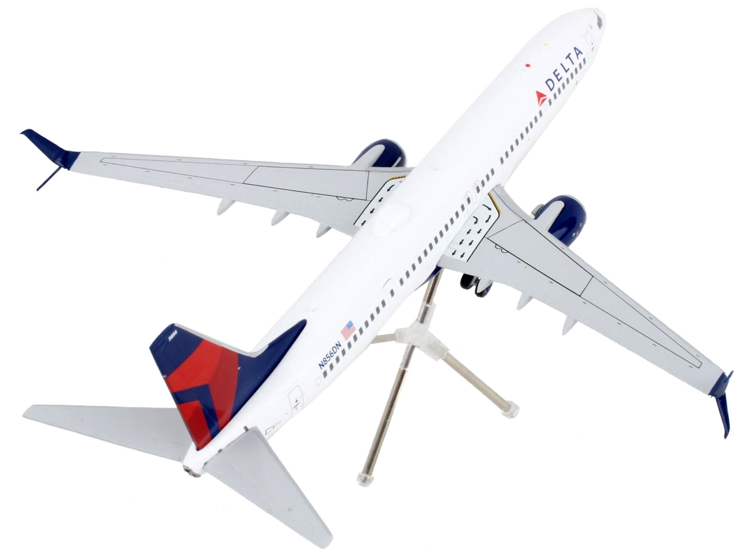 Boeing 737-900ER Commercial Aircraft "Delta Air Lines" White with Blue and Red Tail "Gemini 200" Series 1/200 Diecast Model Airplane by GeminiJets