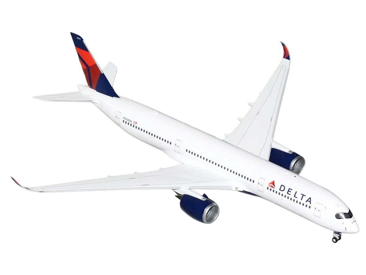 Airbus A350-900 Commercial Aircraft "Delta Air Lines" (N504DN) White with Red and Blue Tail "Gemini 200" Series 1/200 Diecast Model Airplane by GeminiJets GeminiJets