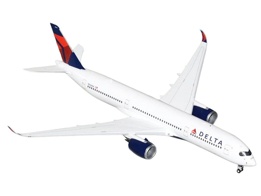 Airbus A350-900 Commercial Aircraft "Delta Air Lines" (N504DN) White with Red and Blue Tail "Gemini 200" Series 1/200 Diecast Model Airplane by GeminiJets GeminiJets
