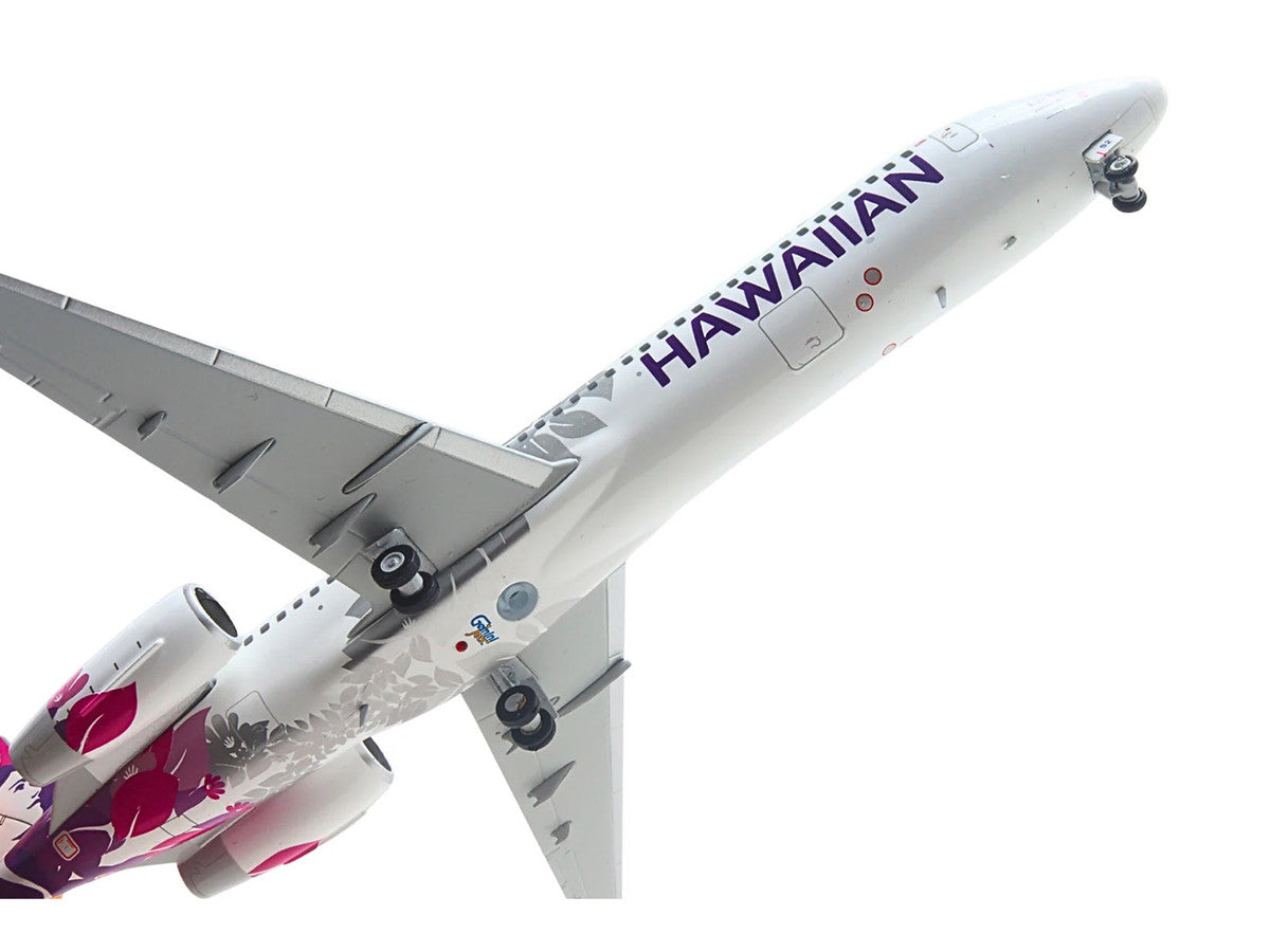 Boeing 717-200 Commercial Aircraft "Hawaiian Airlines" (N492HA) White with Purple Tail Graphics "Gemini 200" Series 1/200 Diecast Model Airplane by GeminiJets-3