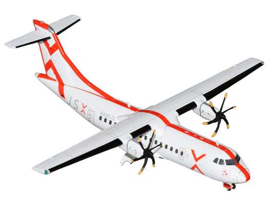 ATR 42-600 Commercial Aircraft "JSX" (N400JX) White with Red Stripes "Gemini 200" Series 1/200 Diecast Model Airplane by GeminiJets GeminiJets