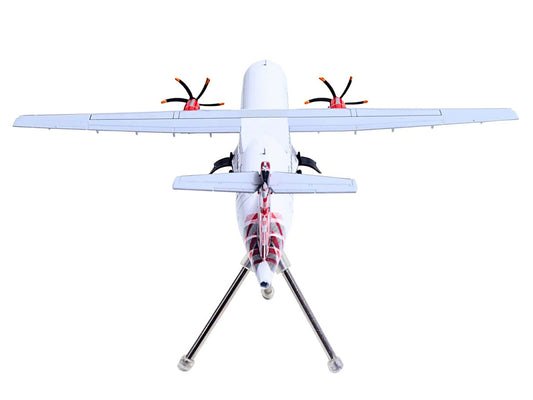 ATR 72-600 Commercial Aircraft "Loganair - Scotland's Airline" (G-LMTE) White with Red Plaid Tail "Gemini 200" Series 1/200 Diecast Model Airplane by GeminiJets-0