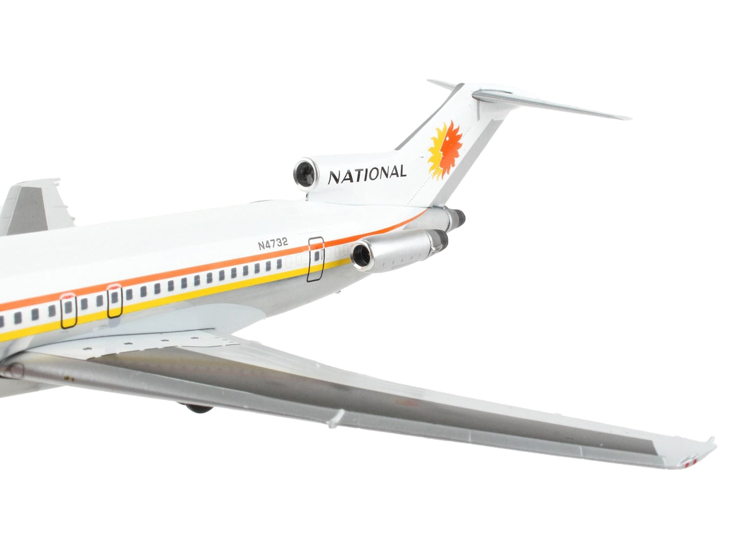 Boeing 727-200 Commercial Aircraft "National Airlines" White with Orange and Yellow Stripes "Gemini 200" Series 1/200 Diecast Model Airplane by GeminiJets