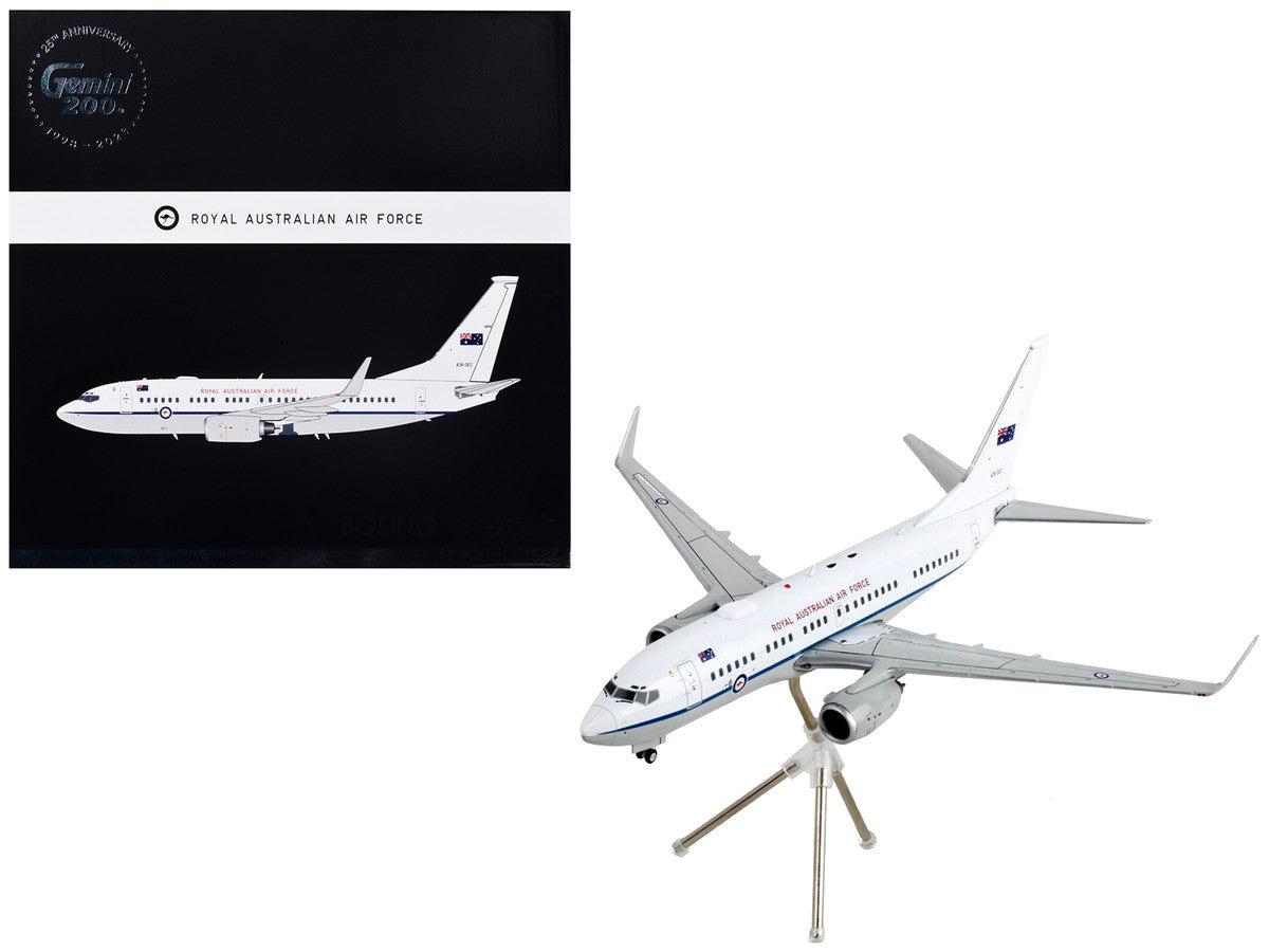 Boeing 737-700 Transport Aircraft "Royal Australian Air Force - A36-002" White and Gray "Gemini 200" Series 1/200 Diecast Model Airplane by GeminiJets GeminiJets
