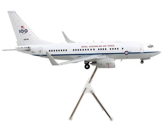 Boeing 737-700 Transport Aircraft "Royal Australian Air Force 100th Anniversary - A36-001" White and Gray "Gemini 200" Series 1/200 Diecast Model Airplane by GeminiJets GeminiJets