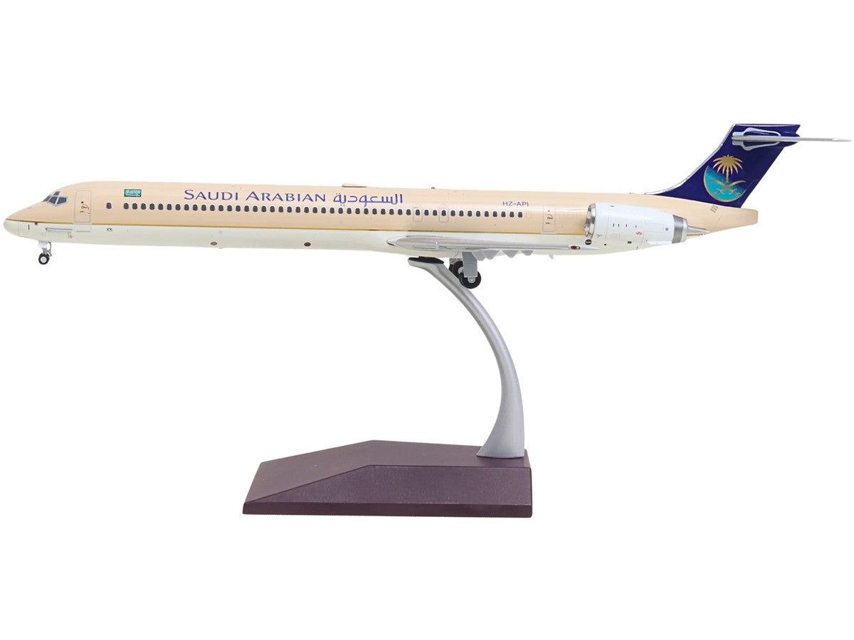 McDonnell Douglas MD-90 Commercial Aircraft "Saudia Airlines" (HZ-API) Beige with Blue Tail "Gemini 200" Series 1/200 Diecast Model by GeminiJets GeminiJets