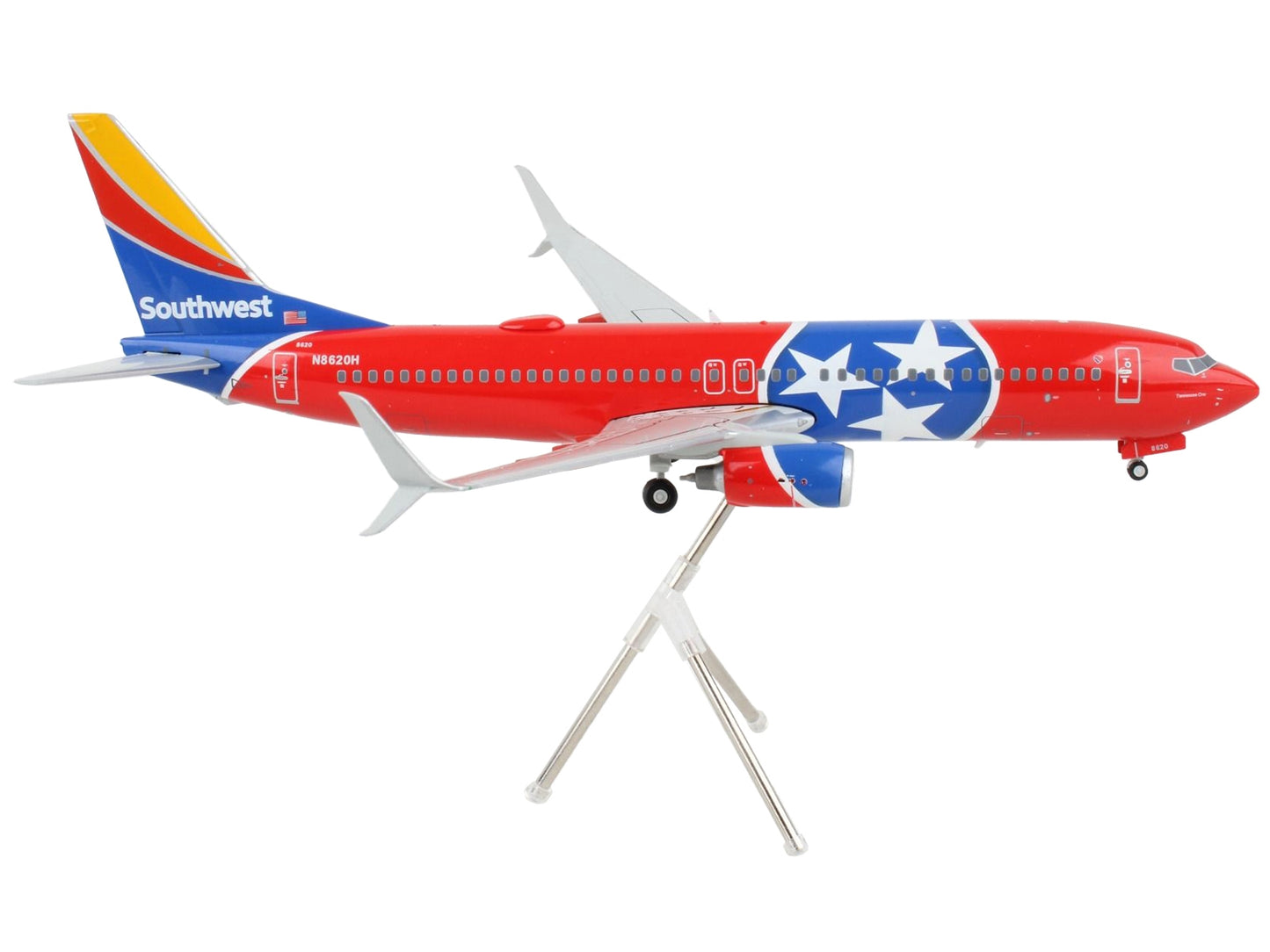 Boeing 737-800 Commercial Aircraft "Southwest Airlines - Tennessee One" Tennessee Flag Livery "Gemini 200" Series 1/200 Diecast Model Airplane by GeminiJets