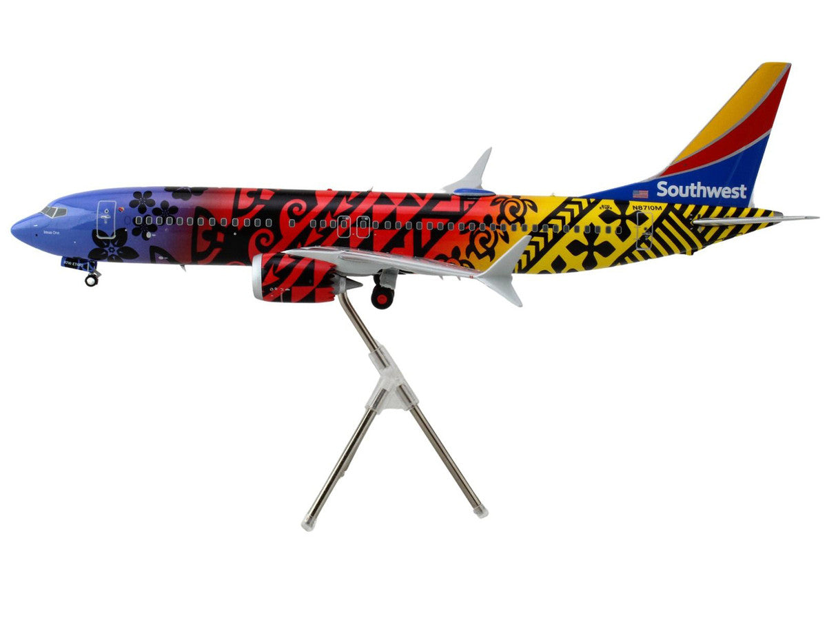 Boeing 737 MAX 8 Commercial Aircraft "Southwest Airlines - Imua One" (N8710M) Hawaiian Graphics "Gemini 200" Series 1/200 Diecast Model Airplane by GeminiJets-1