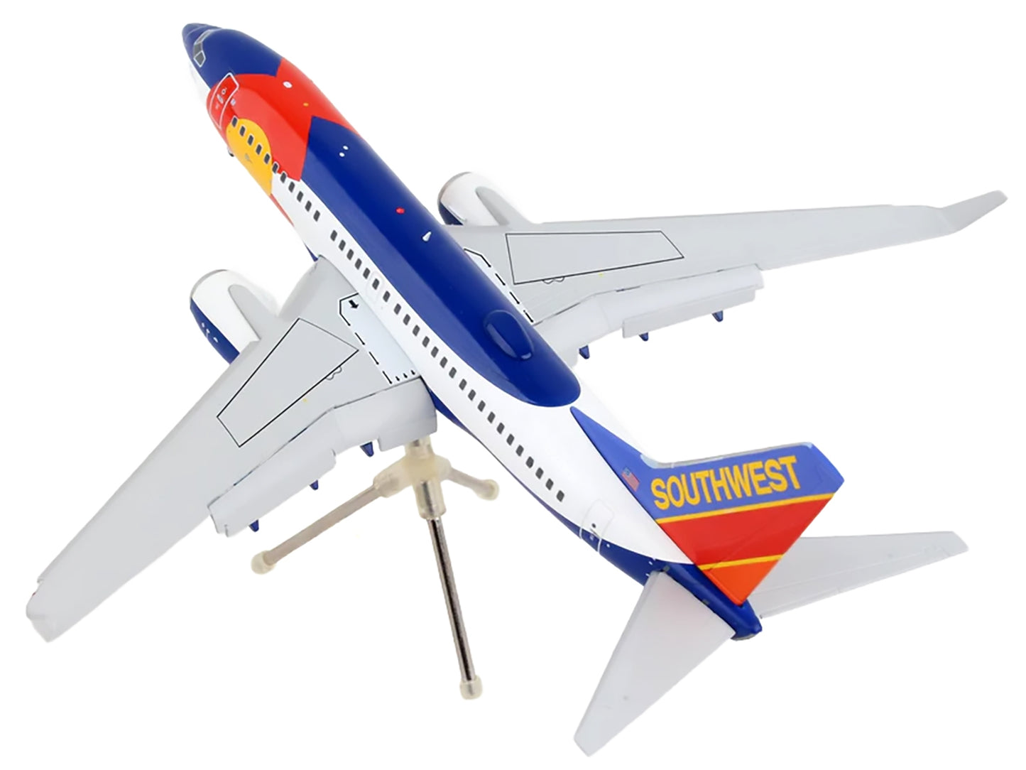 Boeing 737-700 Commercial Aircraft with Flaps Down Configuration "Southwest Airlines - Colorado One" (N230WN) White and Blue "Gemini 200" Series 1/200 Diecast Model Airplane by GeminiJets