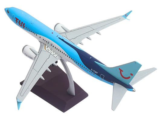 Boeing 737 MAX 8 Commercial Aircraft "TUI Airways" (G-TUMY) Blue and White "Gemini 200" Series 1/200 Diecast Model Airplane by GeminiJets-1
