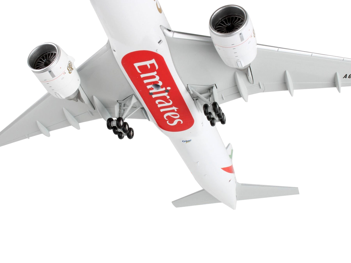 Boeing 777-300ER Commercial Aircraft "Emirates Airlines - 2023 Livery" White with Striped Tail "Gemini 200" Series 1/200 Diecast Model Airplane by GeminiJets