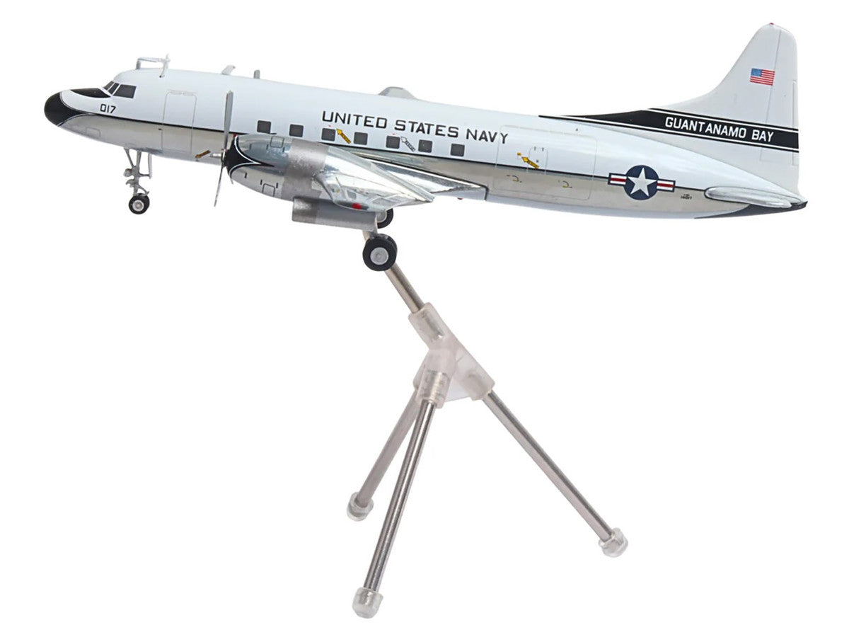 Convair C-131 Samaritan Transport Aircraft "United States Navy - NAS Guantanamo Bay" (141017) White and Gray "Gemini 200" Series 1/200 Diecast Model Airplane by GeminiJets GeminiJets