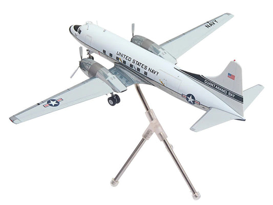 Convair C-131 Samaritan Transport Aircraft "United States Navy - NAS Guantanamo Bay" (141017) White and Gray "Gemini 200" Series 1/200 Diecast Model Airplane by GeminiJets GeminiJets