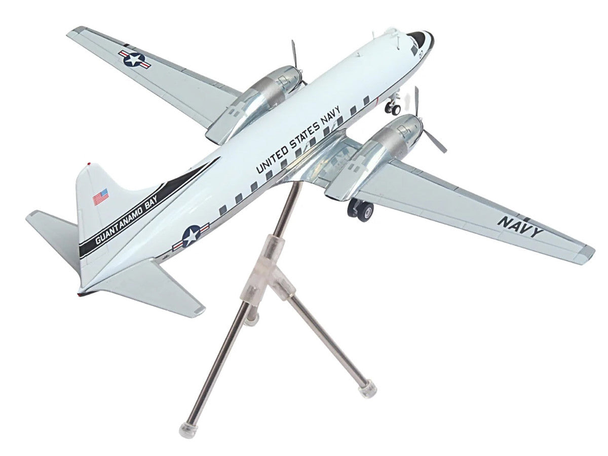 Convair C-131 Samaritan Transport Aircraft "United States Navy - NAS Guantanamo Bay" (141017) White and Gray "Gemini 200" Series 1/200 Diecast Model Airplane by GeminiJets GeminiJets