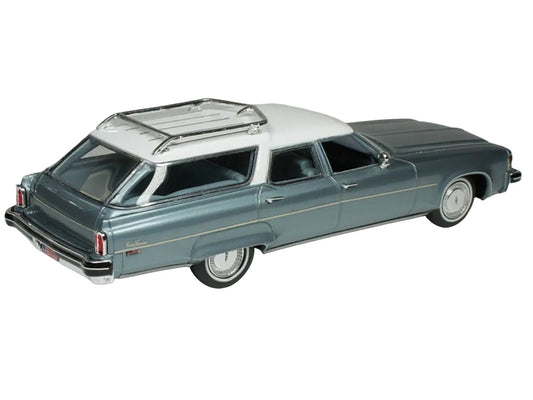 1976 Oldsmobile Custom Cruiser Light Blue Metallic with White Top and Blue Interior Limited Edition to 200 pieces Worldwide 1/43 Model Car by Goldvarg Collection-1