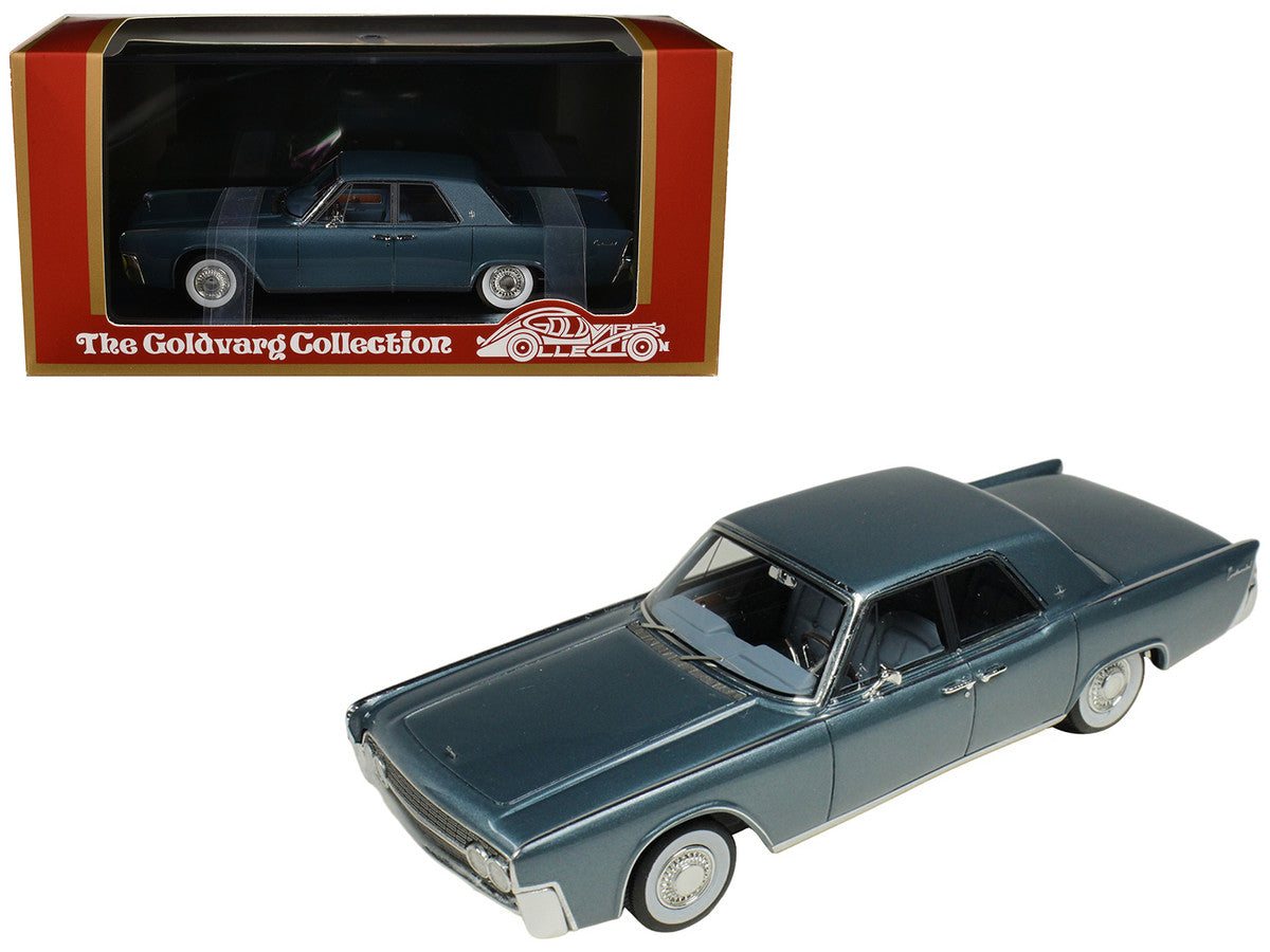 1962 Lincoln Continental Oxford Gray Metallic with Blue Interior Limited Edition to 200 pieces Worldwide 1/43 Model Car by Goldvarg Collection-4