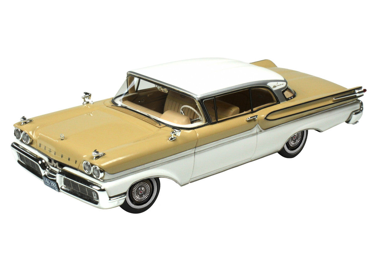 1958 Mercury Park Lane Mayfair Yellow and Marble White Limited Edition to 200 pieces Worldwide 1/43 Model Car by Goldvarg Collection-0