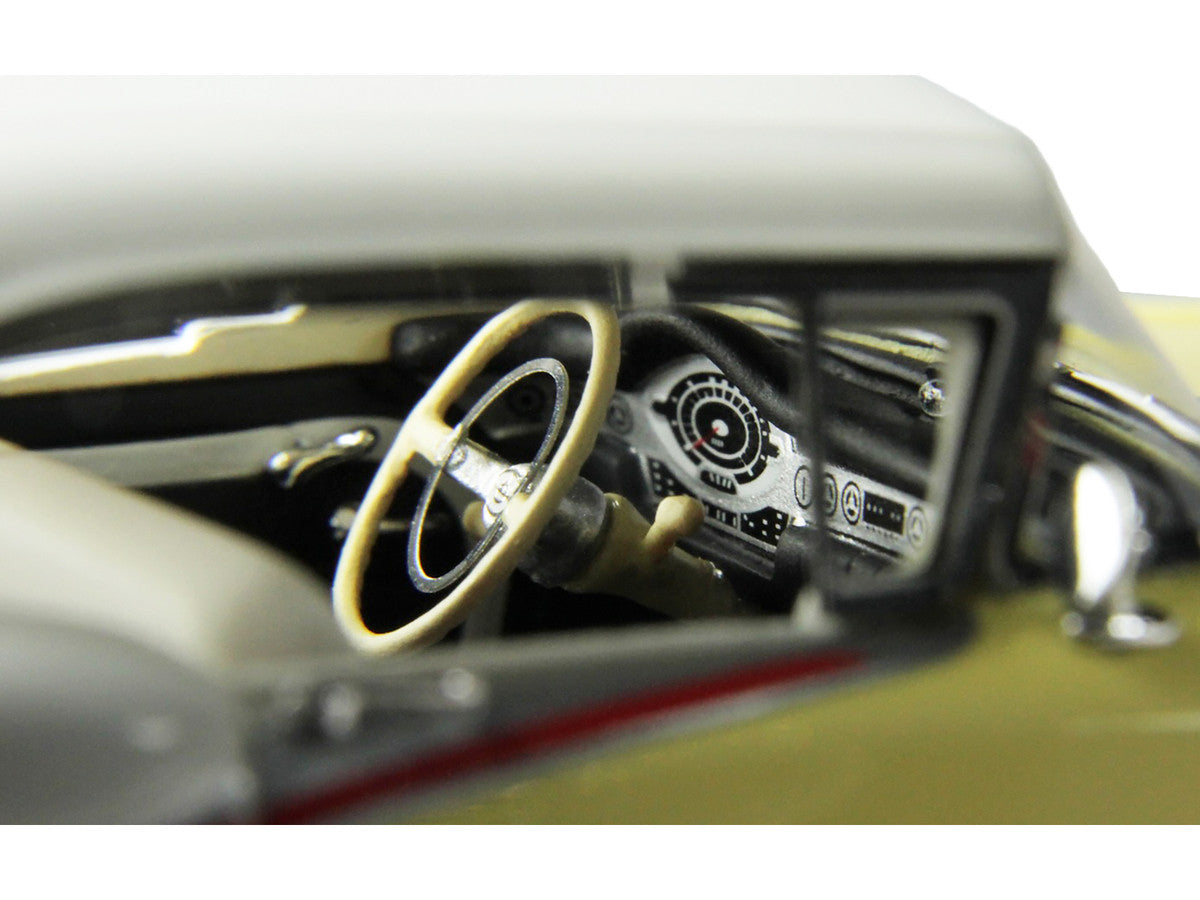 1957 Oldsmobile Starfire Coronado Yellow and Alcan White Limited Edition to 200 pieces Worldwide 1/43 Model Car by Goldvarg Collection Goldvarg Collection