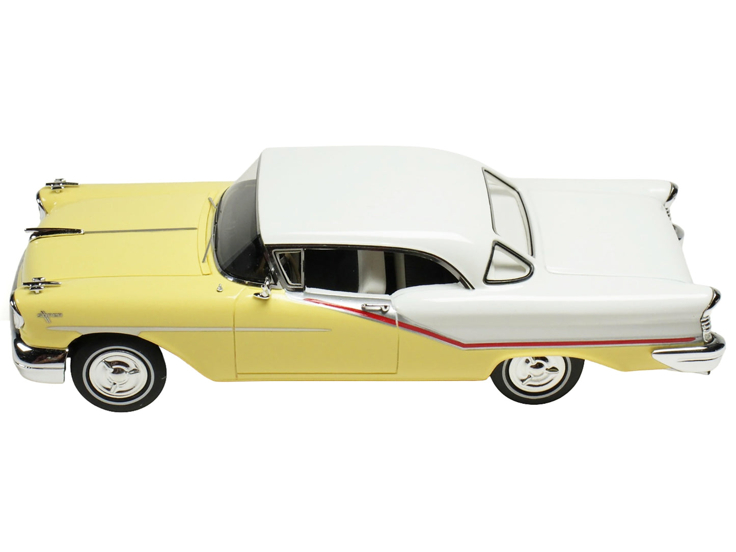 1957 Oldsmobile Starfire Coronado Yellow and Alcan White Limited Edition to 200 pieces Worldwide 1/43 Model Car by Goldvarg Collection