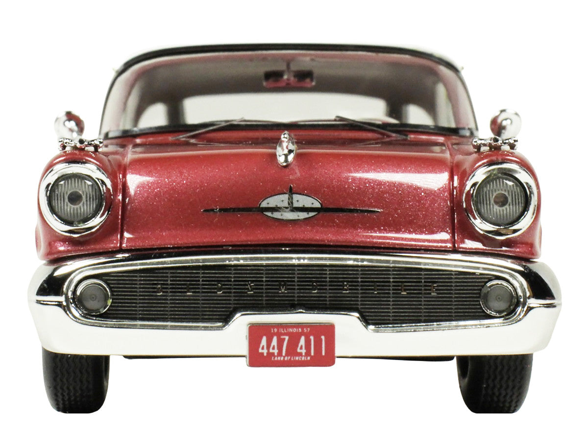 1957 Oldsmobile Starfire Royal Glow Red and Alcan White Limited Edition to 200 pieces Worldwide 1/43 Model Car by Goldvarg Collection Goldvarg Collection
