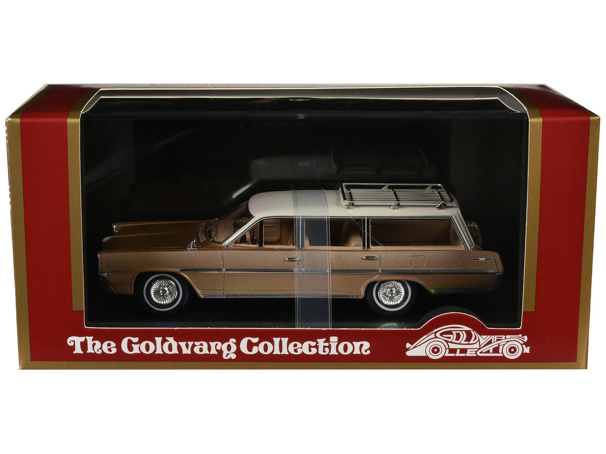 1964 Pontiac Safari Bronze Irid Metallic with Cream Top Limited Edition to 200 pieces Worldwide 1/43 Model Car by Goldvarg Collection-1